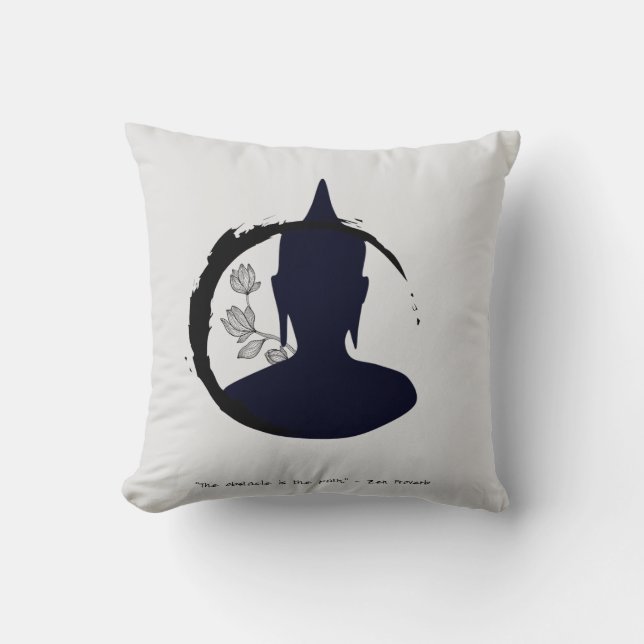 Zen Zitat: Weisheit und Meditation Kissen (Vorderseite)