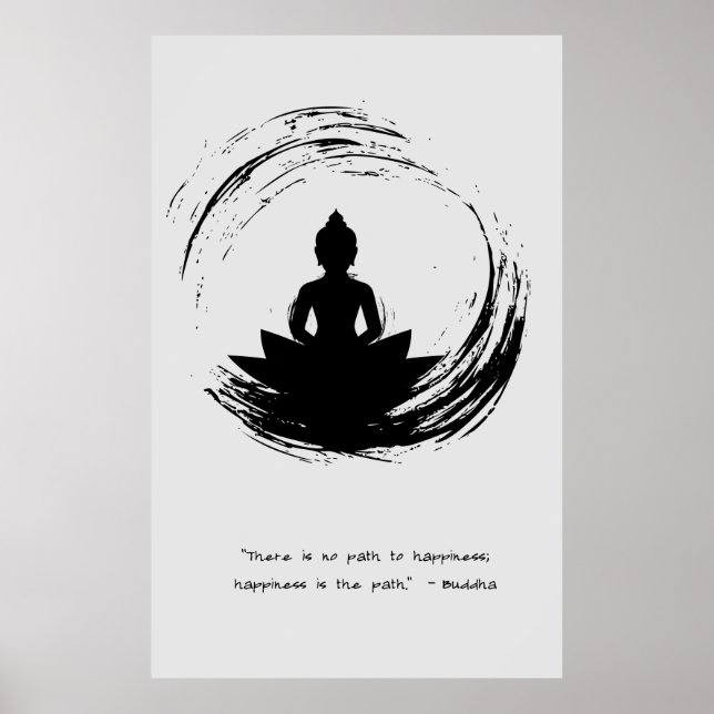 Zen Zitat: Weisheit und Meditation Poster (Vorne)
