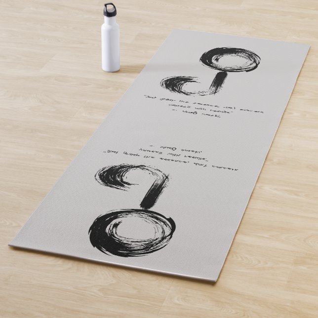 Zen Zitat: Weisheit und Meditation Yogamatte (Beispiel)