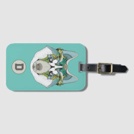 Zenart gemustert Husky Dog Blue Husky Face Gepäckanhänger