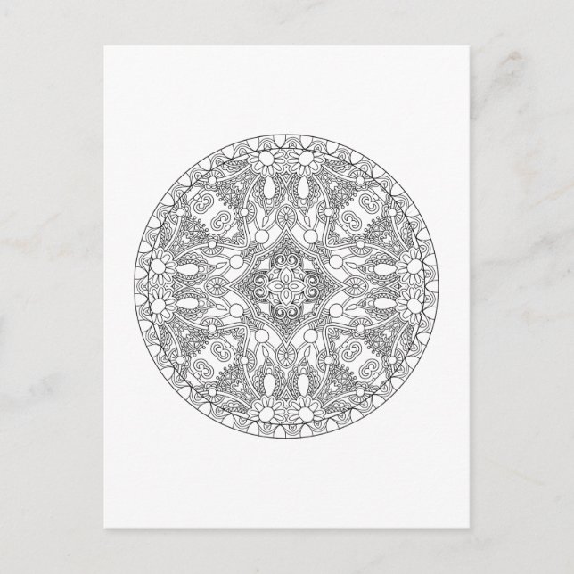 Zendala Design Postkarte (Vorderseite)