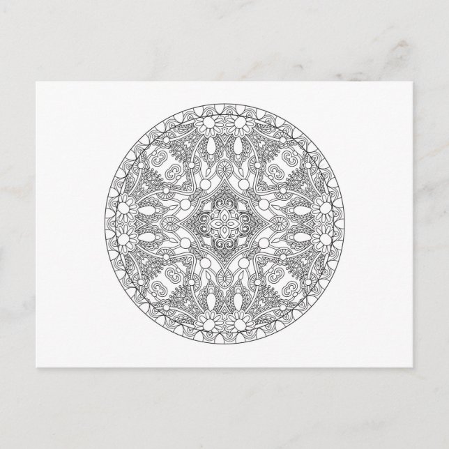 Zendala Design Postkarte (Vorderseite)