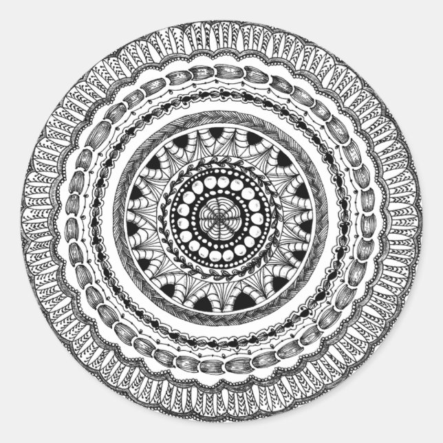 Zendala "Queste" Rundsticker Runder Aufkleber (Vorderseite)