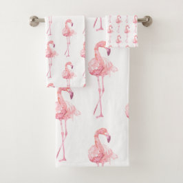 Zender Flamingo Serie Design 2 Badetuch Set