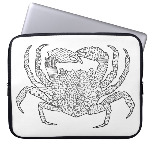 Zendoodle Krabbe Laptopschutzhülle (Vorderseite)