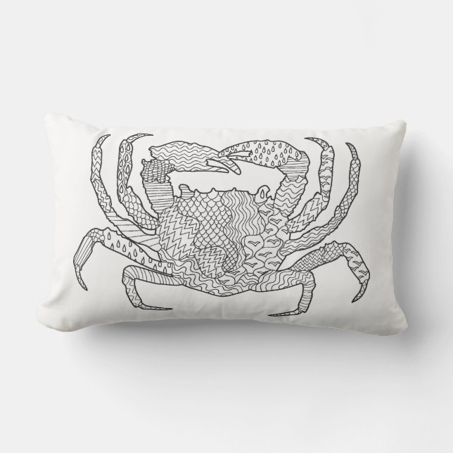 Zendoodle Krabbe Lendenkissen (Vorderseite)