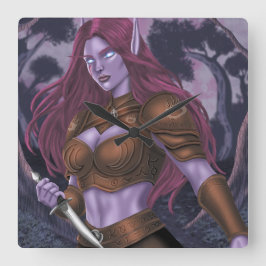 Zendyr im Wald Quadratische Wanduhr