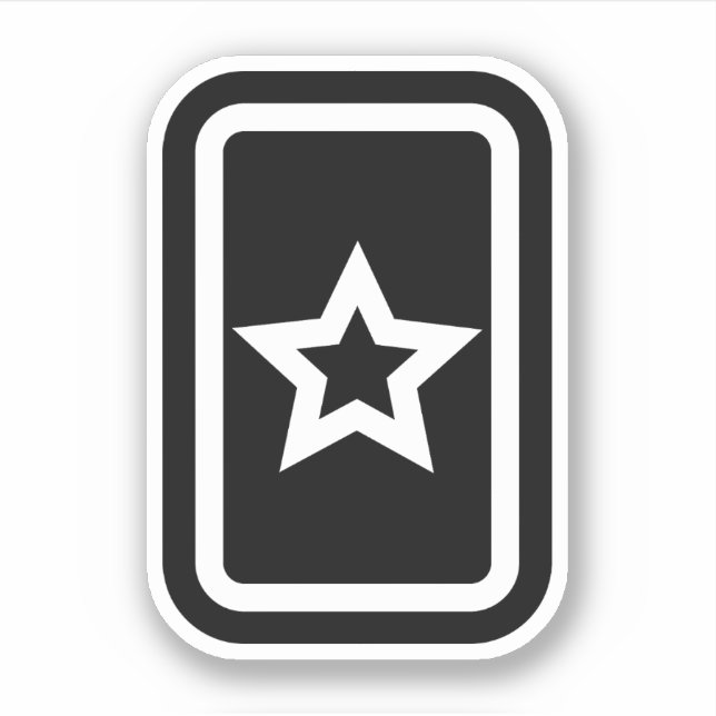 Zener Card | Hollow 5 Point Star Aufkleber (Vorderseite)