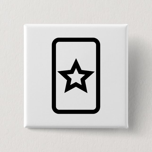 Zener Card | Hollow 5 Point Star Button (Vorderseite)