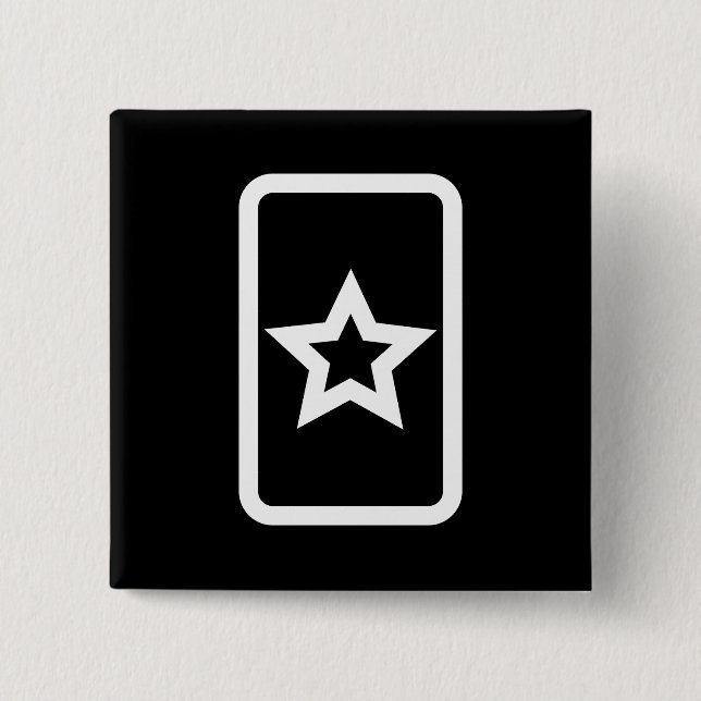 Zener Card | Hollow 5 Point Star Button (Vorderseite)
