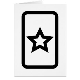 Zener Card   Hollow 5 Point Star Card