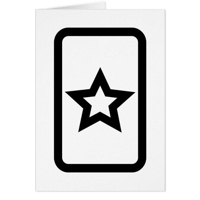 Zener Card | Hollow 5 Point Star Card (Vorne)