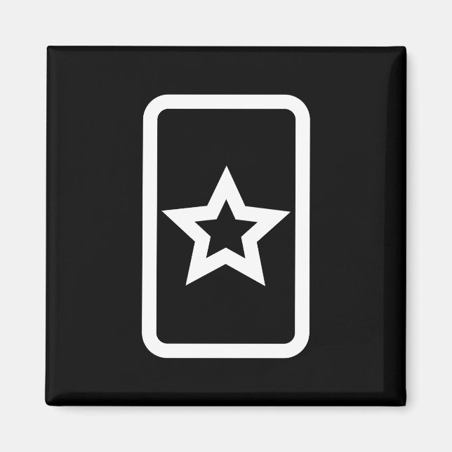 Zener Card | Hollow 5 Point Star Magnet (Vorne)