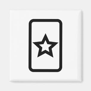 Zener Card   Hollow 5 Point Star Magnet