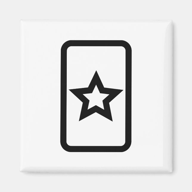 Zener Card | Hollow 5 Point Star Magnet (Vorne)