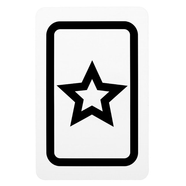 Zener Card | Hollow 5 Point Star Magnet (Vertikal)