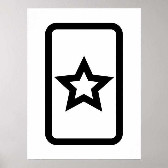 Zener Card | Hollow 5 Point Star Poster (Vorne)