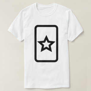 Zener Card Hollow 5 Point Star T-Shirt