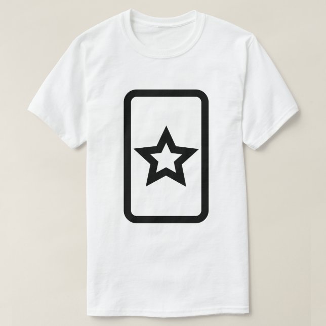 Zener Card | Hollow 5 Point Star T-Shirt (Design vorne)