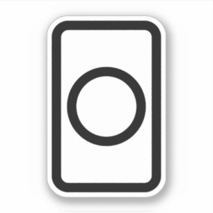 Zener Card   Hollow Circle Aufkleber