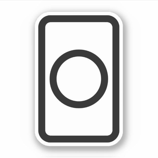 Zener Card | Hollow Circle Aufkleber (Vorderseite)