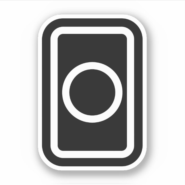 Zener Card | Hollow Circle Aufkleber (Vorderseite)