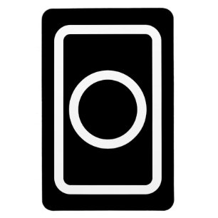 Zener Card   Hollow Circle Magnet