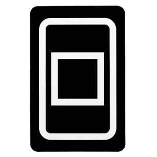 Zener Card   Hollow Square Magnet