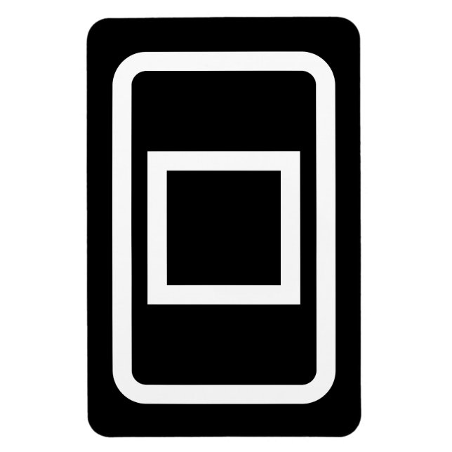Zener Card | Hollow Square Magnet (Vertikal)
