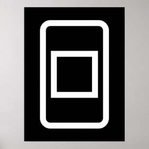 Zener Card   Hollow Square Poster