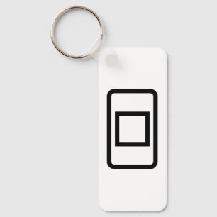 Zener Card   Hollow Square Schlüsselanhänger