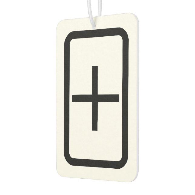 Zener Card | Pluszeichen Autolufterfrischer (Links)