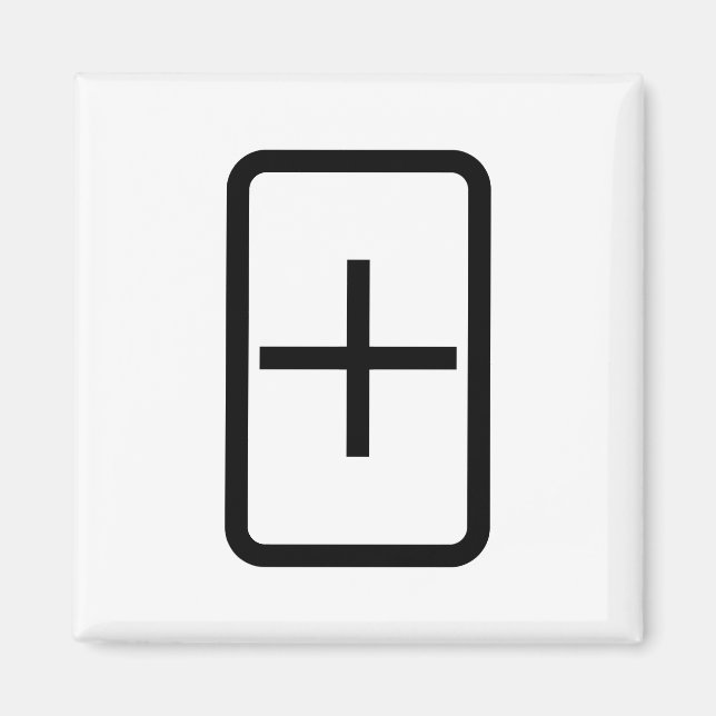 Zener Card | Pluszeichen Magnet (Vorne)