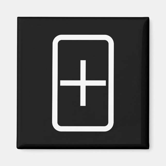 Zener Card | Pluszeichen Magnet (Vorne)