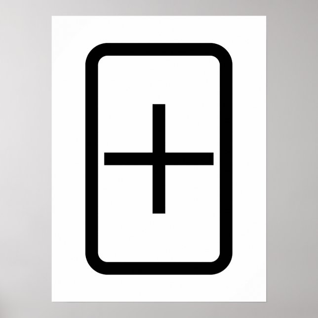 Zener Card | Pluszeichen Poster (Vorne)