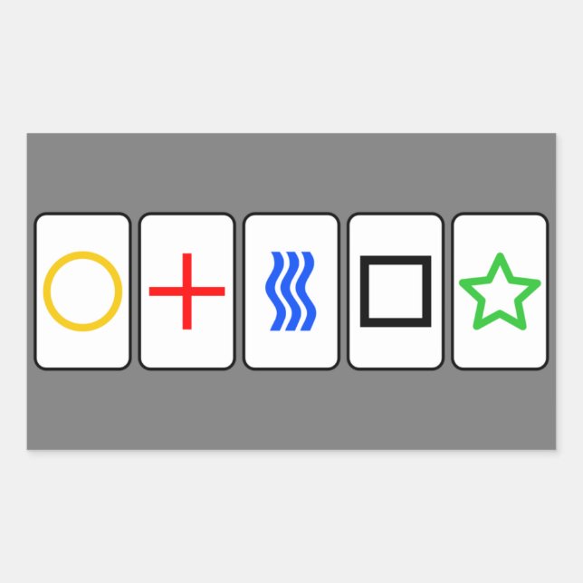 Zener Cards Sticker - Grau (Vorderseite)