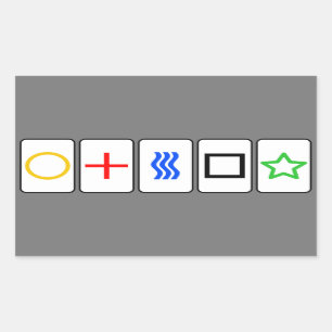 Zener kardiert Aufkleber - Grau