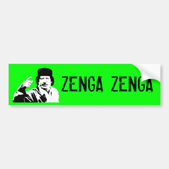Zenga Zenga! (technische Ausgabe) Autoaufkleber (Vorne)