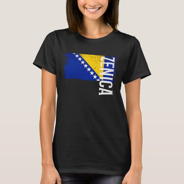 Zenica Bosnia Flag For Bosnian Men Women Kids  1 T-Shirt (Vorderseite)
