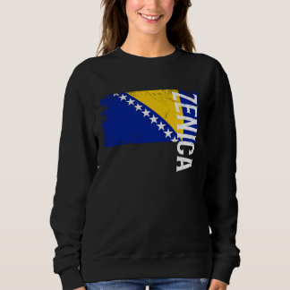 Zenica Bosnien Flagge Für Bosnische Männer Frauen Sweatshirt