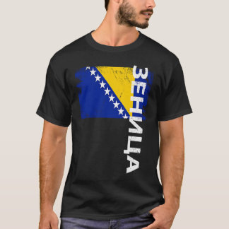 Zenica Bosnienflagge für bosnische Männer Frauen K T-Shirt