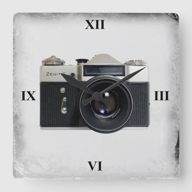 Zenith E Quadratische Wanduhr (Vorderseite)