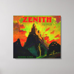 Zenith Orange LabelWhittier, CA Leinwanddruck
