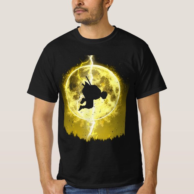 Zenitsu Agatsuma moon gelb T-Shirt (Vorderseite)