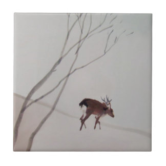Zenmalereihirsch Fliese