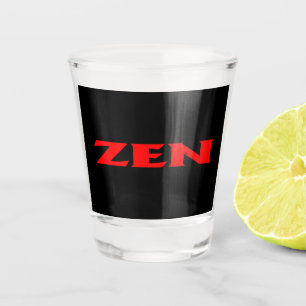 Zenrotes Schwarz-Schuss-Glas Schnapsglas