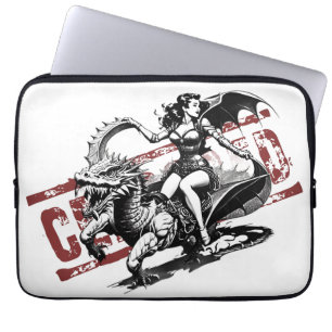 Zensierter Drachen-Pin-Up-Laptop-Schutz Laptopschutzhülle