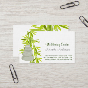 Zensteine und -bambus visitenkarte