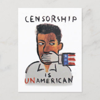 Zensur ist unamerikanisch postkarte