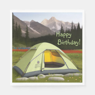 Zent Camping Birthday Serviette